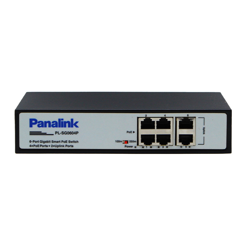 سوئیچ شبکه 4 پورت PoE گیگ پانالینک مدل PL-SG0604P