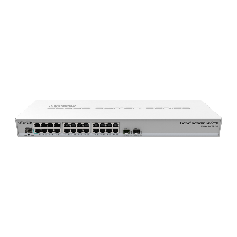 روتر سوئیچ 24 پورت میکروتیک مدل CRS326-24G-2S+RM