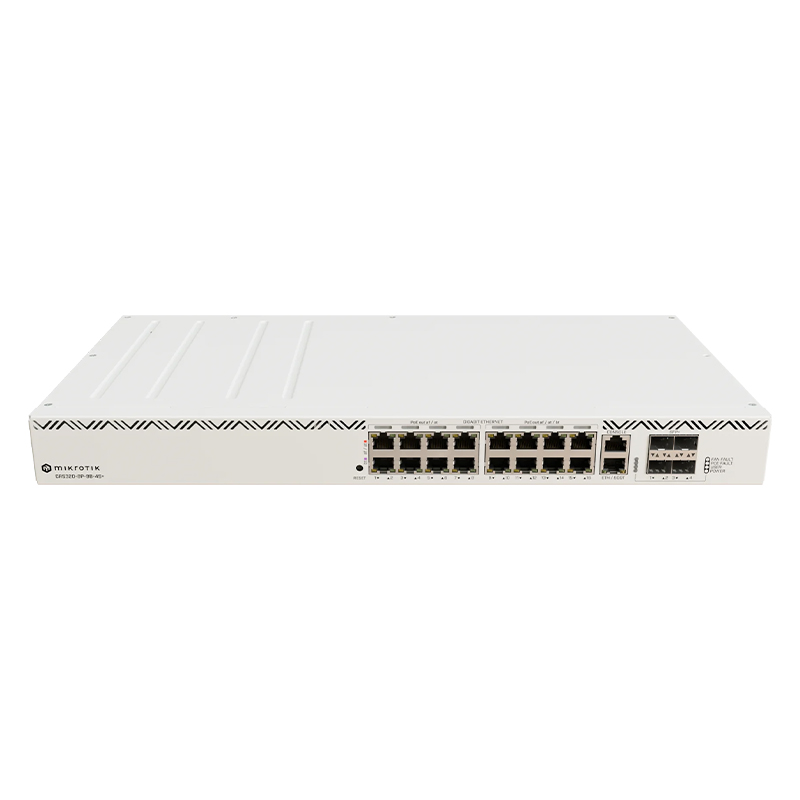 سوئیچ شبکه 16 پورت میکروتیک مدل CRS320-8P-8B-4S-RM