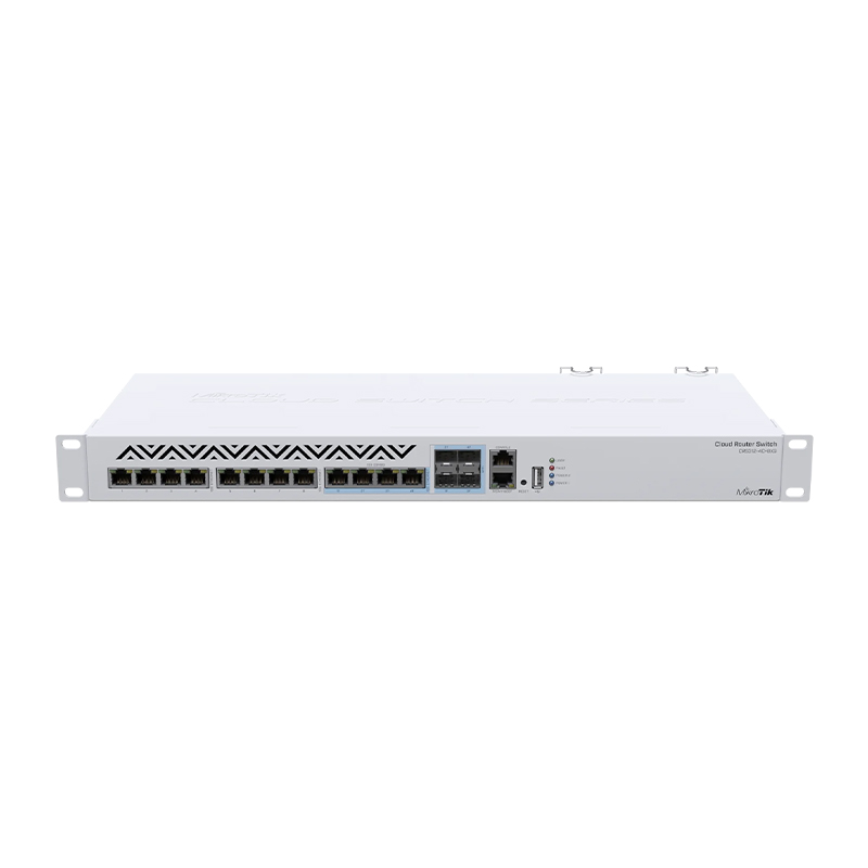 سوئیچ شبکه 8 پورت میکروتیک مدل CRS312-4C-8XG-RM