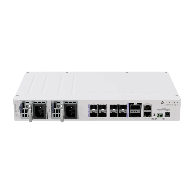 سوئیچ شبکه 8 پورت میکروتیک مدل CRS510-8XS-2XQ-IN