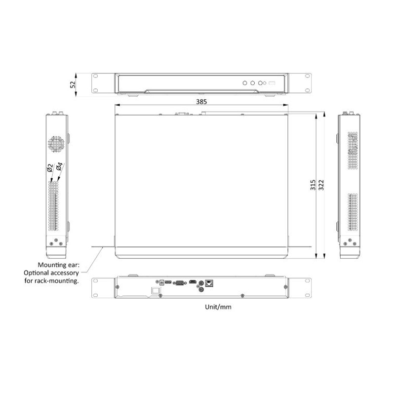 ابعاد ان وی آر هایک ویژن مدل DS-7616NI-Q2