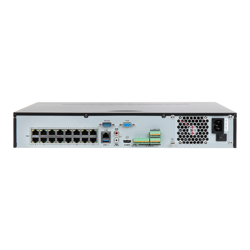 پشت و پورت های NVR هایک ویژن مدل DS-7732NI-K4/16P