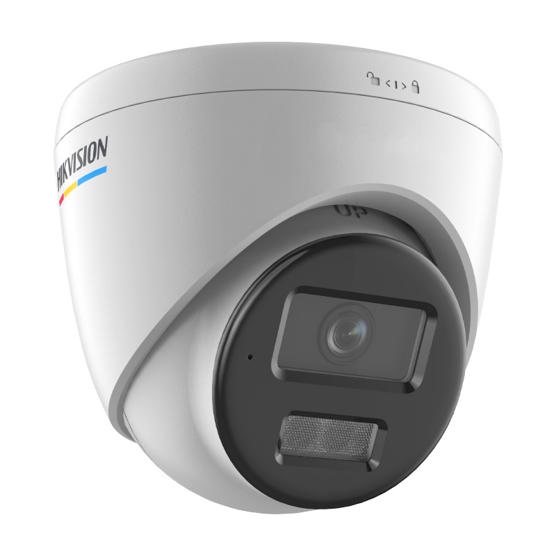 دوربین مداربسته هایک ویژن مدل DS-2CD1347G2H-LIU به سمت راست چرخیده و مشغول فیلم گرفتن است