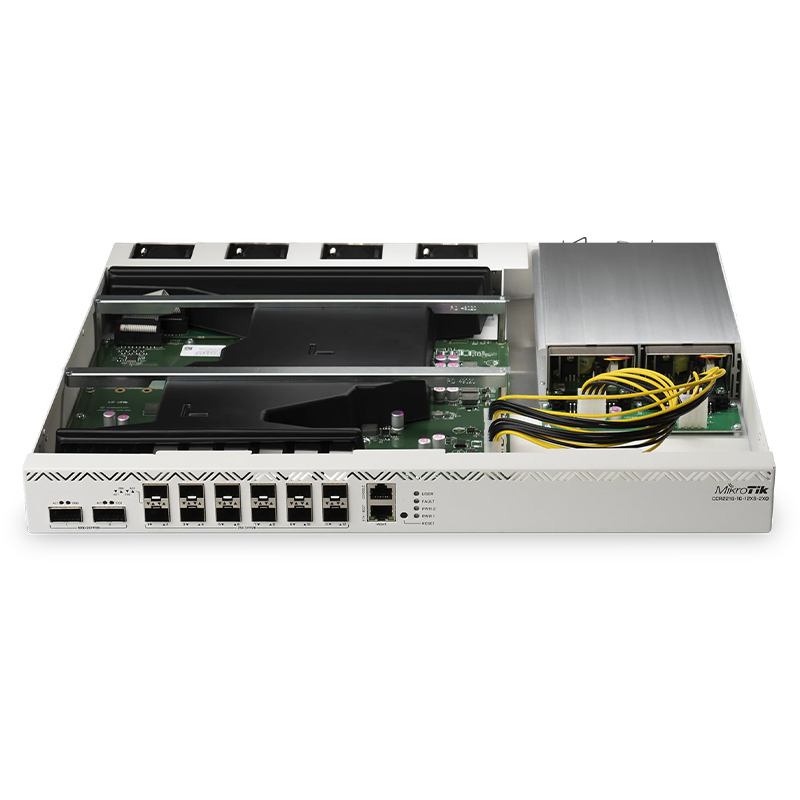 نمای داخلی روتر میکروتیک مدل CCR2216-1G-12XS-2XQ