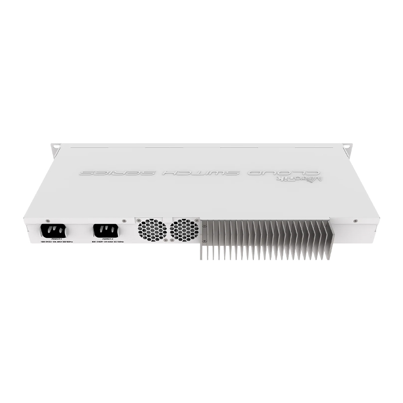 نمای پشت روتر سوئیچ 16 پورت میکروتیک مدل CRS317-1G-16S+RM