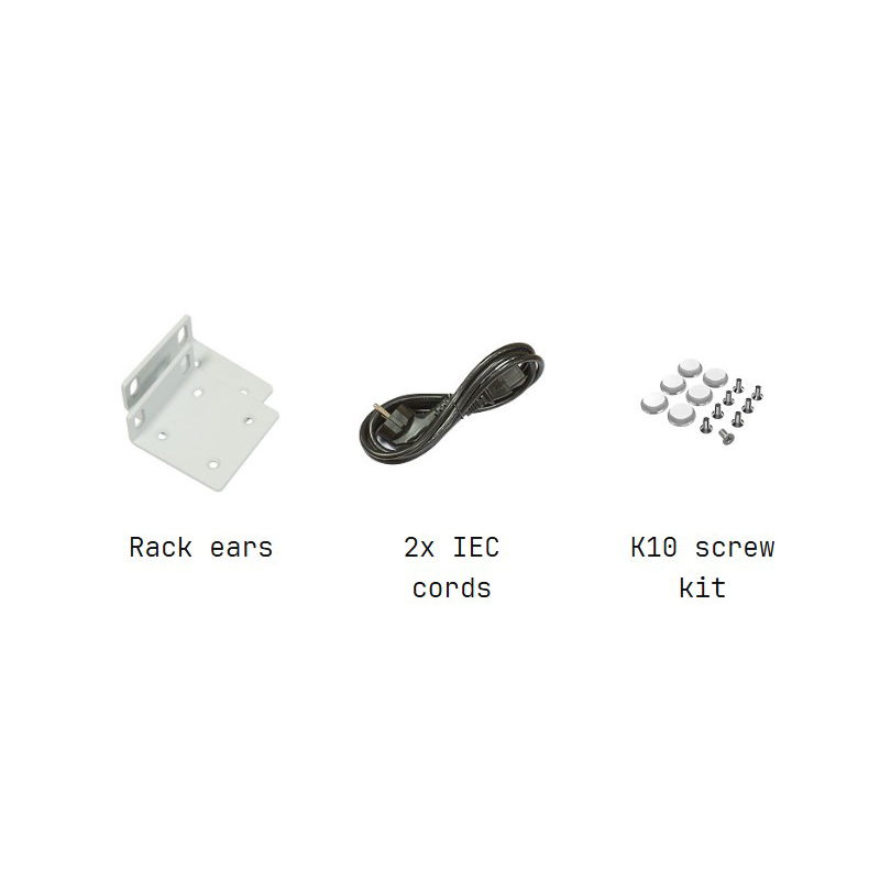 محتویات جعبه روتر سوئیچ 16 پورت میکروتیک مدل CRS317-1G-16S+RM