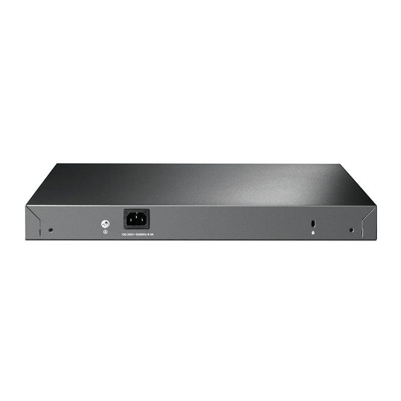 نمای پشت سوئیچ شبکه 24 پورت تی پی لینک مدل TL-SG3428MP