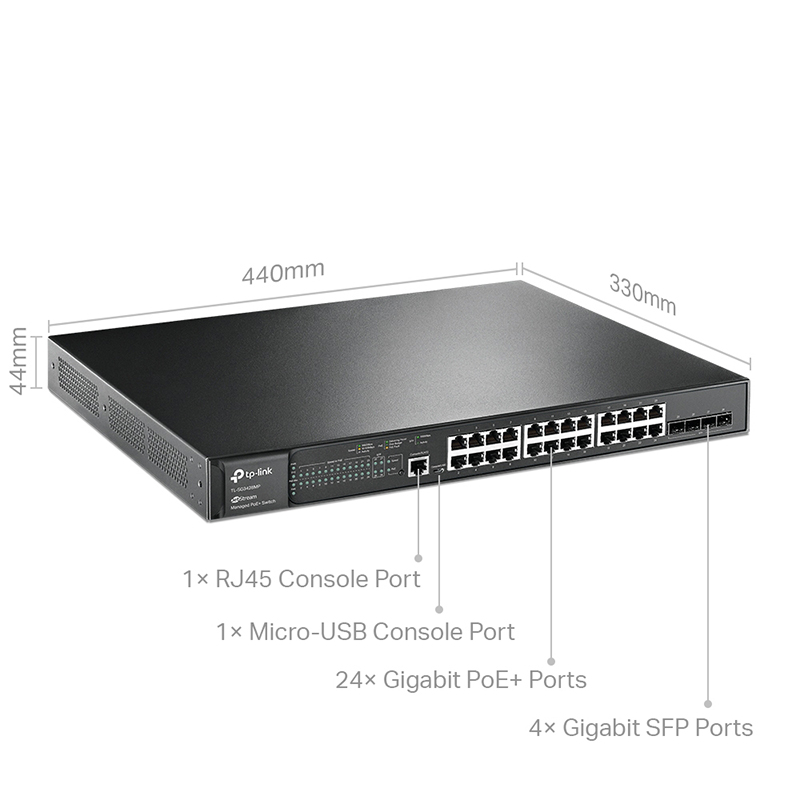 سوئیچ شبکه 24 پورت تی پی لینک مدل TL-SG3428MP