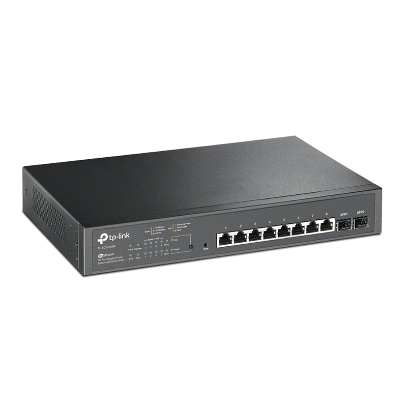 سوئیچ شبکه 8 پورت تی پی لینک مدل TL-SG2210MP