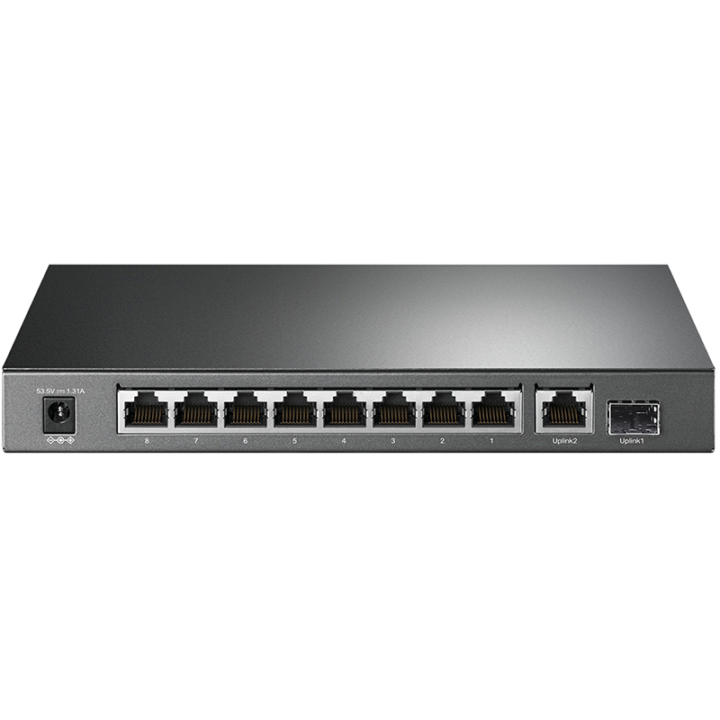 پورت‌های سوئیچ شبکه 10 پورت تی پی لینک مدل TL-SG1210P