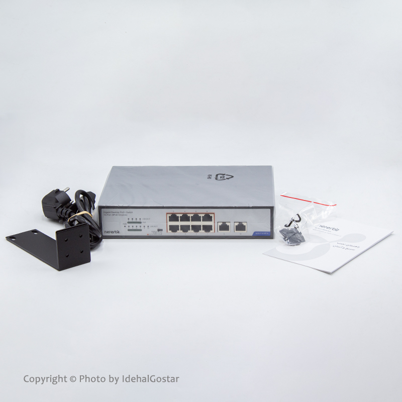 محتویات جعبه سوئیچ شبکه NGS-F1010P-A
