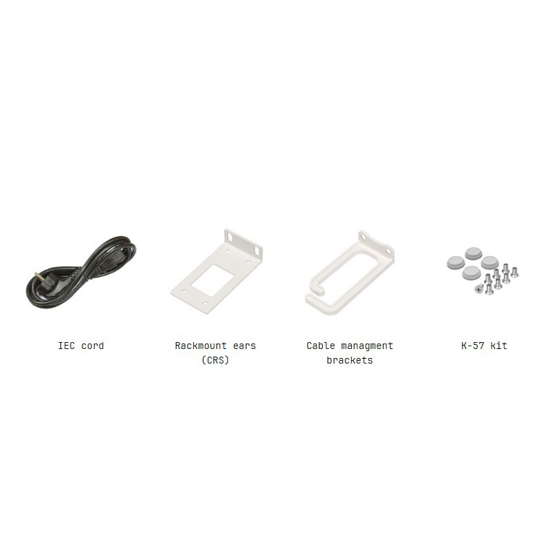 محتویات جعبه سوئیچ CRS320-8P-8B-4S-RM