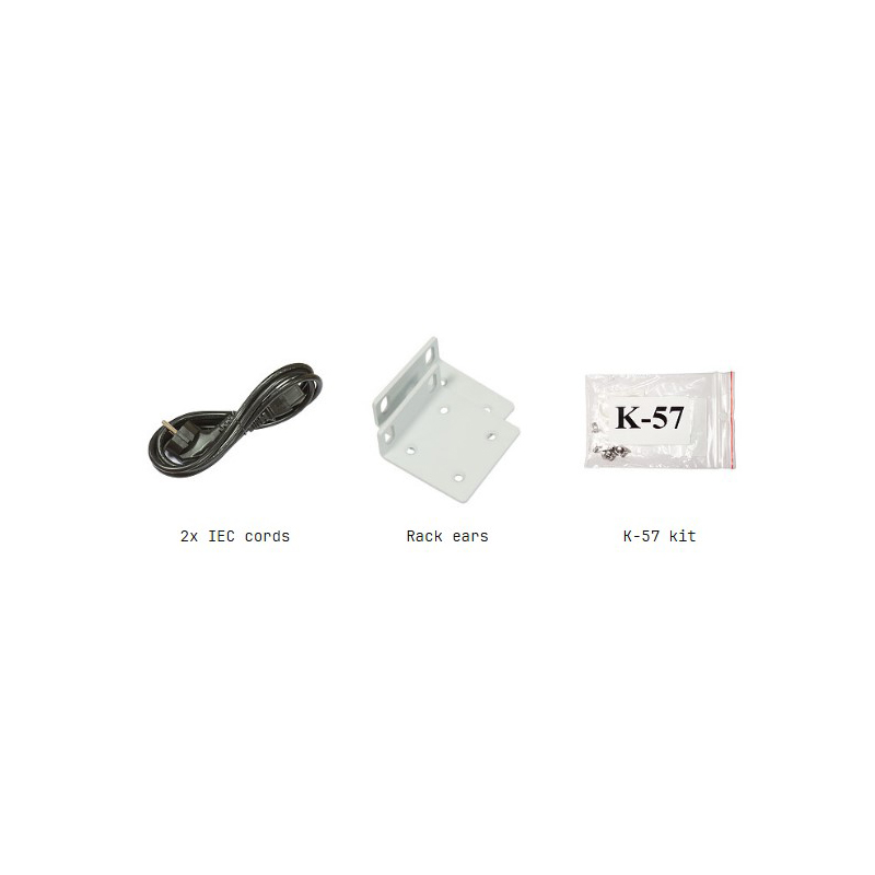محتویات جعبه سوئیچ شبکه 12 پورت میکروتیک مدل CRS312-4C-8XG-RM