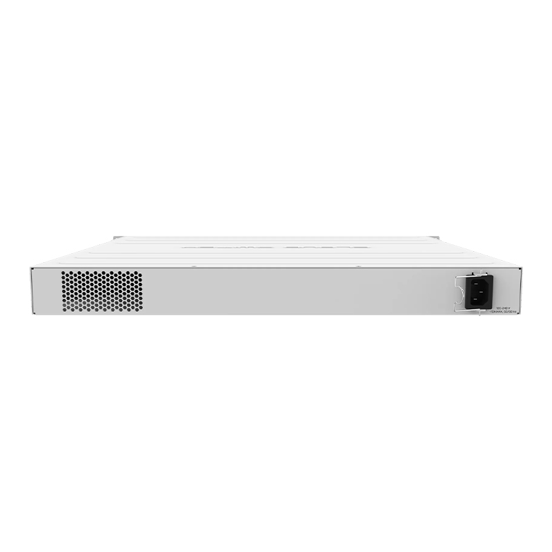 سوئیچ شبکه 54 پورت میکروتیک مدل CRS354-48P-4S-2Q-RM از نمای پشت