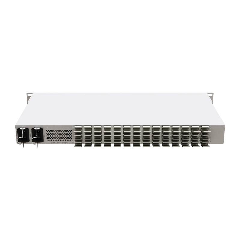 نمای پشت سوئیچ شبکه 26 پورت میکروتیک مدل CRS326-4C-20G-2Q-RM